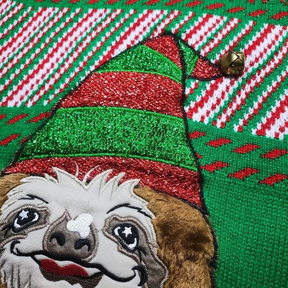 Holiday Dad Sloth Christmas Long Sleeve Pullover Mens Sloth #8 - Picture 6 of 6